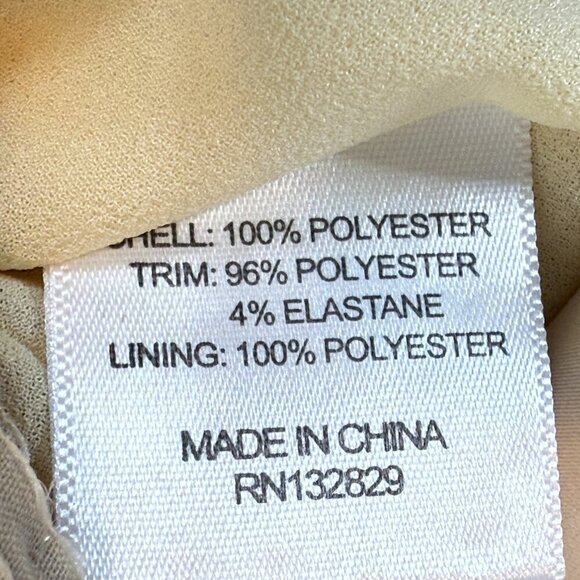 Sequin Dress Tan Cream Cocktail Semi Formal XS - Picture 9 of 11